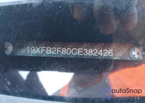 2012 Honda Civic Ex from USA, damaged, VIN 19XFB2F80CE382426